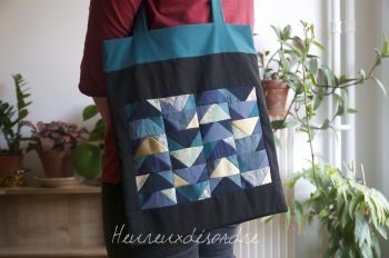 Sac tote bag avec motif en patchwork